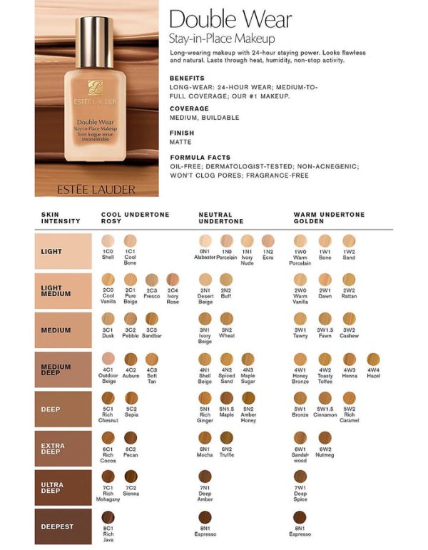 Estée Lauder Double Wear Stay-in-Place Foundation (3C3) Online Sale