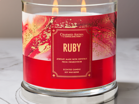 Ruby Candle - Ruby Jewelry Collection Made with Crystals From Swarovski® Online now