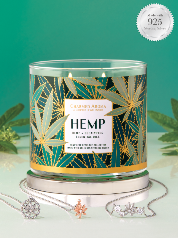 Hemp Candle - 925 Sterling Silver Hemp Leaf Necklace Collection Online