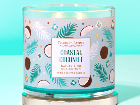 Coastal Coconut Candle - Dainty Ring Collection Fashion