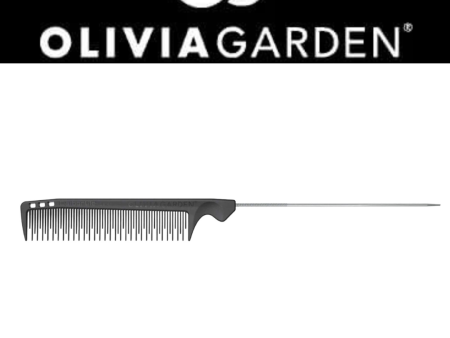 Olivia Garden Carbonlite Metal Tail Teasing Comb CL – 4 超耐磨碳尖尾梳 Online Hot Sale