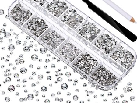 Face Strass 2000 Pieces Flat Back Gems Rhinestones 6 Sizes on Sale