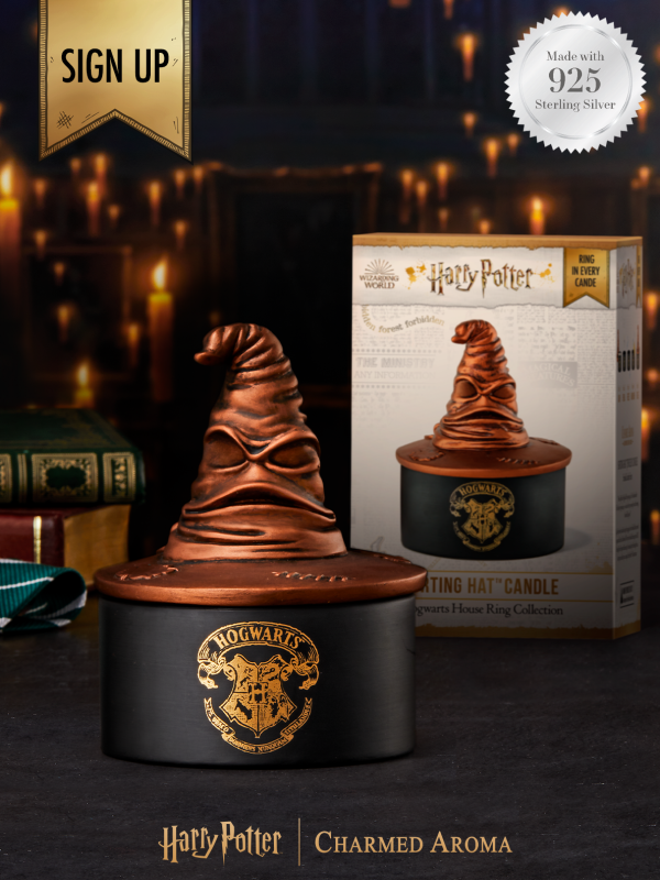 Harry Potter™ Sorting Hat Candle - 925 Sterling Silver Hogwarts Ring Collection (Coming Soon!) Fashion