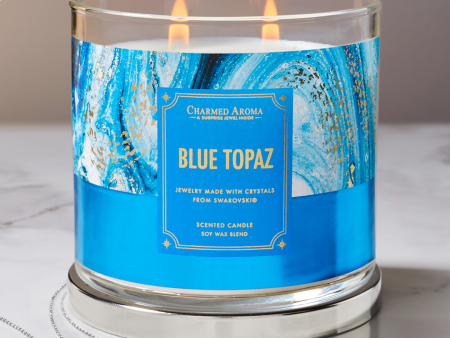 Blue Topaz Candle - Blue Topaz Jewelry Collection Made With Crystals From Swarovski® Online Hot Sale