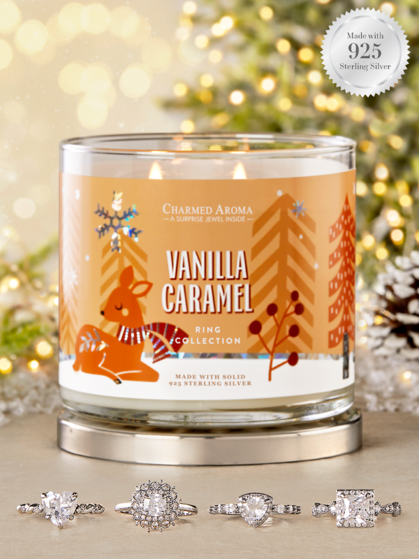 Vanilla Caramel Candle - 925 Sterling Silver Ring Collection Online