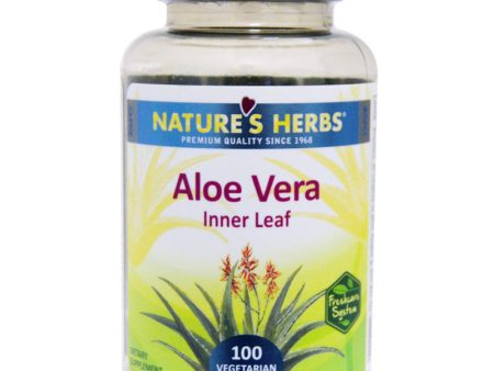 NATURE S HERBS - Aloe Vera Inner Leaf - 100 Vegetarian Capsules Online Hot Sale